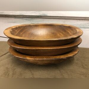 Vintage Adirondack Birchwood Oval bowls set (3)